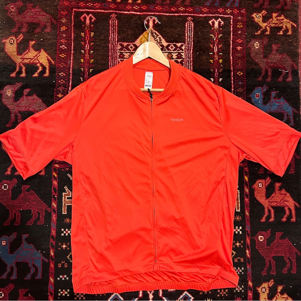 Men's Short-Sleeved Road Cycling Summer Jersey RC100 - Red (Worn Once)